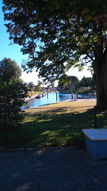 Blick von der Hühnerleiter über die Elde zur Hubbrücke