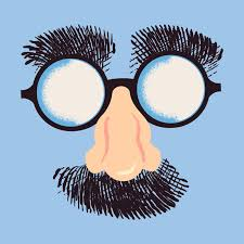 Image of Groucho Marx mask (bushy eyebrows, big glasses, big nose, bushy tache)