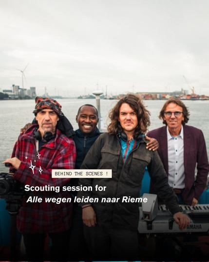 Scouting session for our next documentary project "Alle wegen leiden naar Rieme" directed by David Bert Joris Dhert. The team is on a boat location.