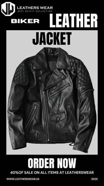 Men’s Leather Racer Jacket
