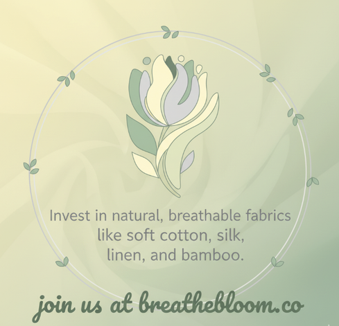 wellness logo for 'women over 40' with colors: Pastel Yellow, Sage Green, Light Gray; breathebloom.co