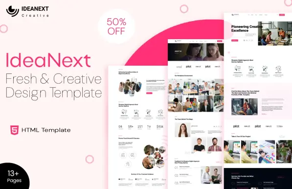 IdeaNext β Fresh & Creative Design Template by Wooprex is one of the Best Website Design Templates designed for startups, creative agencies, and freelancers seeking a modern online presence. This vibrant HTML template is built using the latest web technologies including HTML5, React.js, Vue.js, and CSS, ensuring fast loading speed, responsive layouts, and smooth performance across all devices. IdeaNext offers multiple homepage variations, customizable sections for services, portfolios, and team showcases, making it easy for businesses to launch professional websites without heavy coding. Ideal for startups, agencies, and freelancers, this template helps create a visually appealing and highly functional website that attracts clients, enhances brand credibility, and supports digital growth. With SEO-friendly structure, modern typography, creative layouts, and dynamic design features, IdeaNext ranks among the Best Website Design Templates for 2025, providing businesses the tools to establish a strong online identity, showcase projects, and engage visitors effectively while reflecting innovation, creativity, and professionalism in web design.