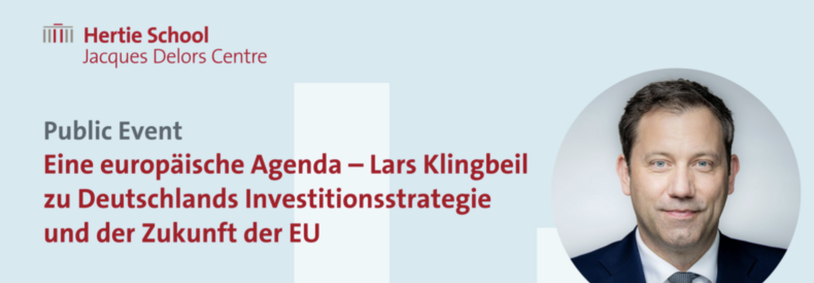 Eindladung: Eine europadische Agenda — Lars Klingbeil zu Deutschlands Investitionsstrategie und der Zukunft der EU