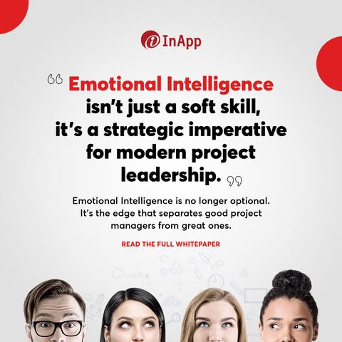 Emotional Intelligence = Project Success

In today’s high-pressure, people-driven project environments, Emotional Intelligence is the game-changer.

Read the full whitepaper: https://inapp.com/white-paper/unlock-the-hidden-driver-of-project-success-emotional-intelligence

#InApp #ProjectManagement #EmotionalIntelligence #Leadership #PMO #EIinTech #StrategicLeadership #ProjectSuccess
