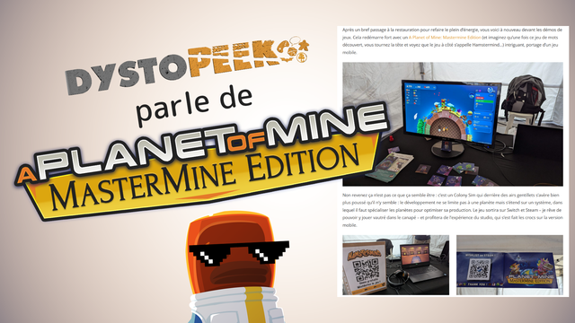 Article de Dystopeek sur A Planet Of Mine Mastermine Edition