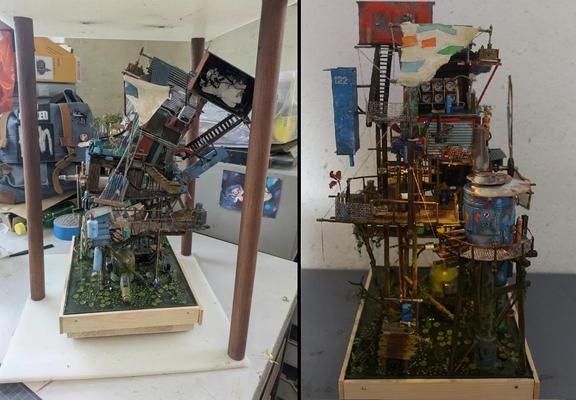 Damaged diorama