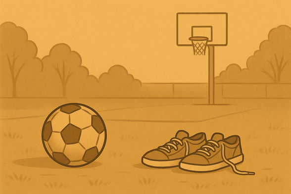 Campo vuoto per i ragazzi che non fanno più sport