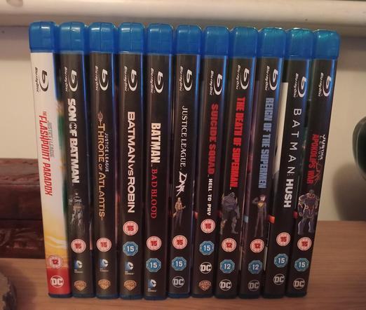 My (almost) complete Blu-Ray collection of the DCAMU (DC Animated Movie Universe)