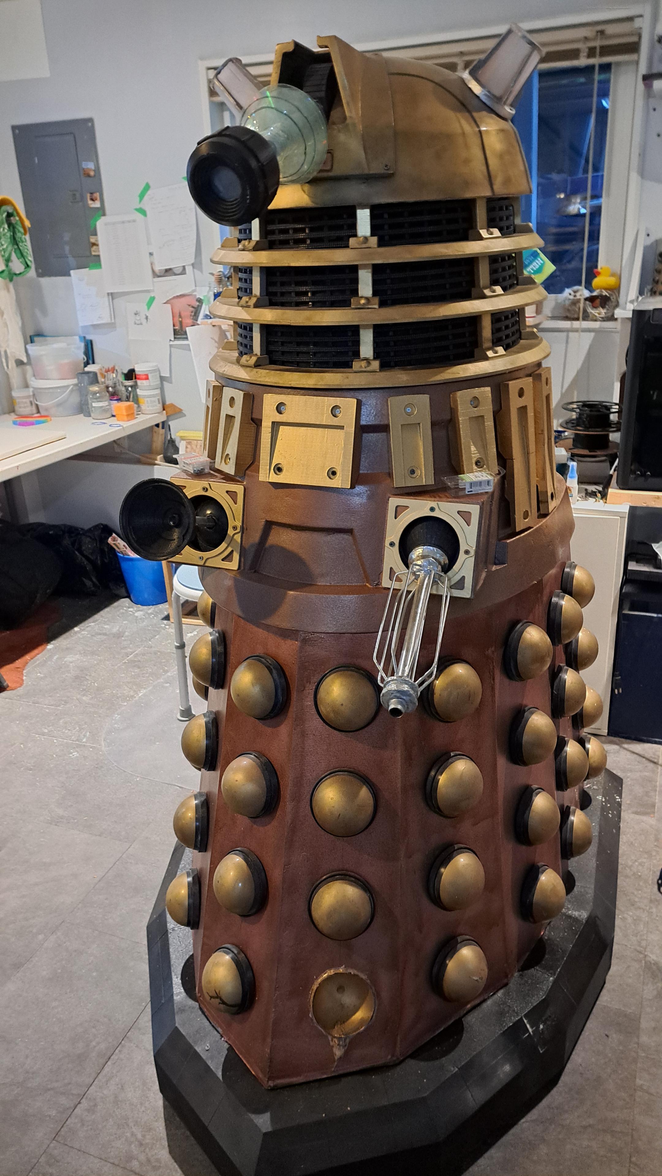 My dalek in the basement, almost at the end of his latest reno, but still not done.
