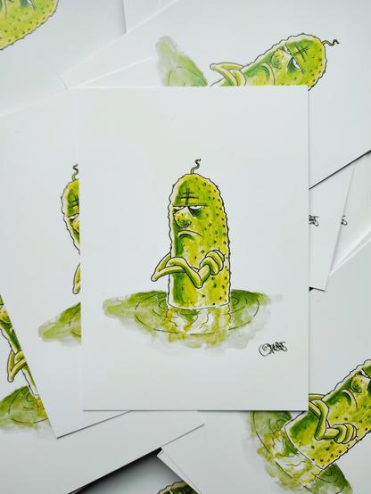 Postkarte „Saure Gurke“
