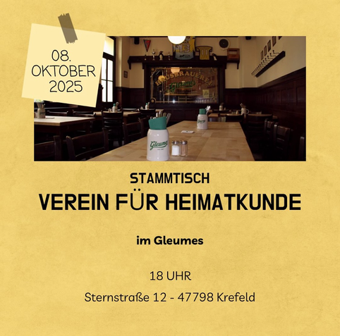 Stammtisch Verein für Heimatkunde Krefeld e.V
