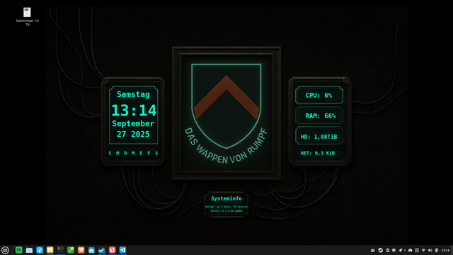 Mein Desktop mit conky