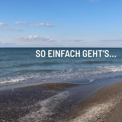 Strandbild
Text im Bild: So einfach geht‘s…