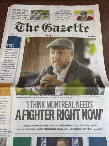 A picture of the Montreal Gazette