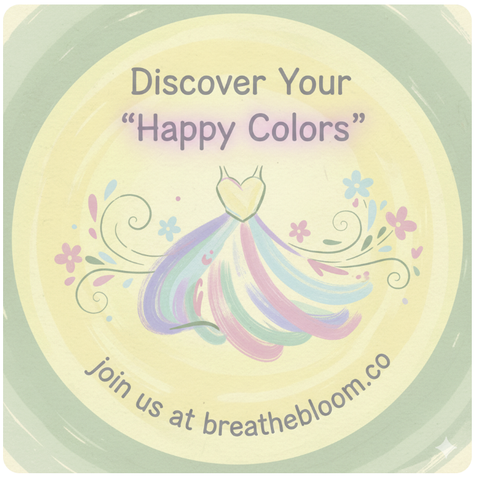 wellness logo for 'women over 40' with colors: Pastel Yellow, Sage Green, Light Gray; breathebloom.co