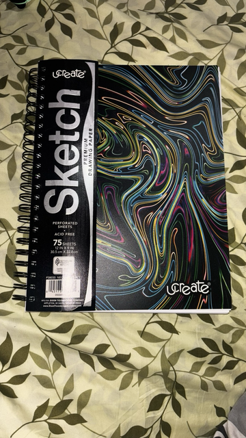 UCreate Fashion Poly Sketchbook (9" x 12", Neon Abstract)