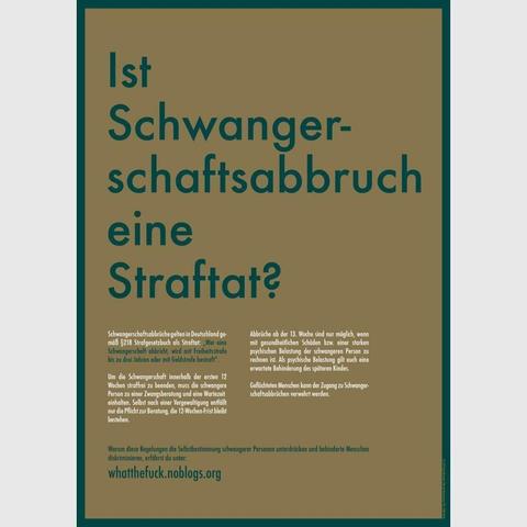 Ist Schwangerschaftsabbruch eine Straftat?

2019

#politicalposter #berlinposter #schwangerschaftsabbruch #whatthefuck #wtfberlin #nofundis #selbstbestimmung