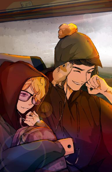 Fanart of Southpark's Craig Tucker and Tweek. "The Long Road Home" (2019) Artist: wolf-fram - https://www.deviantart.com/wolf-fram