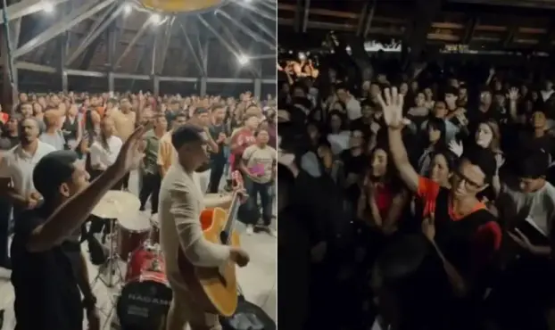 Avivamento em universidade: mais de 3 mil universitários se reúnem em culto do "Aviva Universitário" na UFPA. Foto: Reprodução/Instagram/Lucas Teodoro