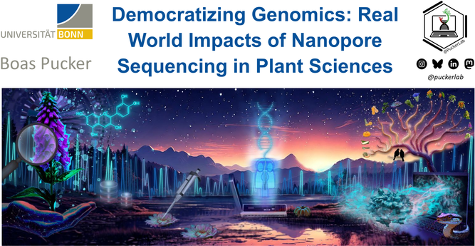 Title slide of nanopore sequencing talk. More details: https://www.izmb.uni-bonn.de/en/pbb/news