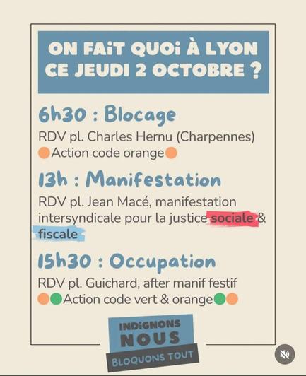 Visuel de l'agenda pour le jeudi 2 octobre