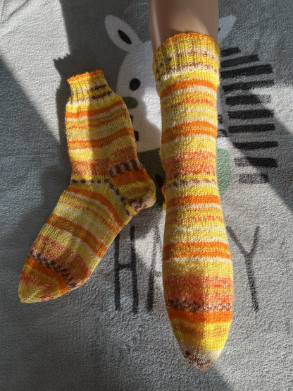 Socken in Herbstfarben