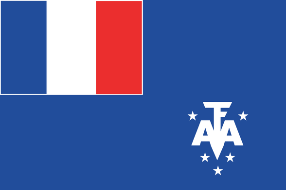 Flag of French Southern and Antarctic Lands, a dependent territory of France.