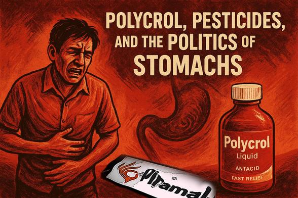 This letter critically examines Polycrol, an over-the-counter antacid by Piramal Pharma, as both a medical product and a metaphor for systemic socio-economic and political injustices in India. While marketed for short-term relief of digestive discomfort, Polycrol contains aluminium compounds whose chronic ingestion poses documented neurotoxic, skeletal, renal, and haematological risks, yet long-term clinical evidence of efficacy is absent. The correspondence situates the product within broader “pharma-political” dynamics, linking corporate profiteering, regulatory laxity, celebrity endorsements, and pesticide exposure to a cultural normalization of self-medication. Drawing parallels between the symptomatic relief of Polycrol and the quick-fix, extractive logic of crony capitalism—as exemplified in the DHFL financial scandal—the letter calls for regulatory transparency, public health accountability, and corporate ethical responsibility, arguing that systemic reform, rather than temporary palliatives, is essential to safeguard health, justice, and societal well-being.