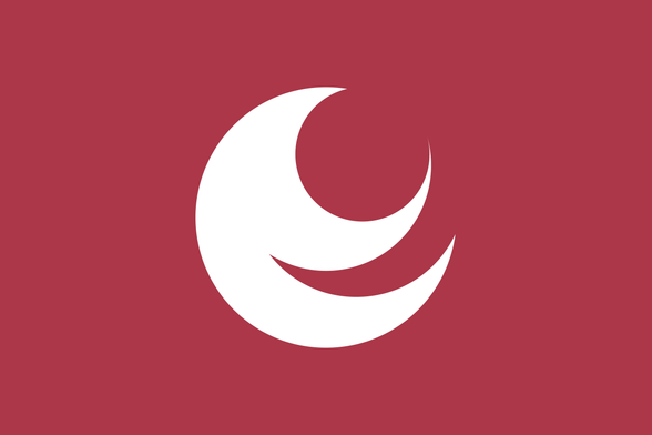 Flag of Hiroshima Prefecture, Japan.