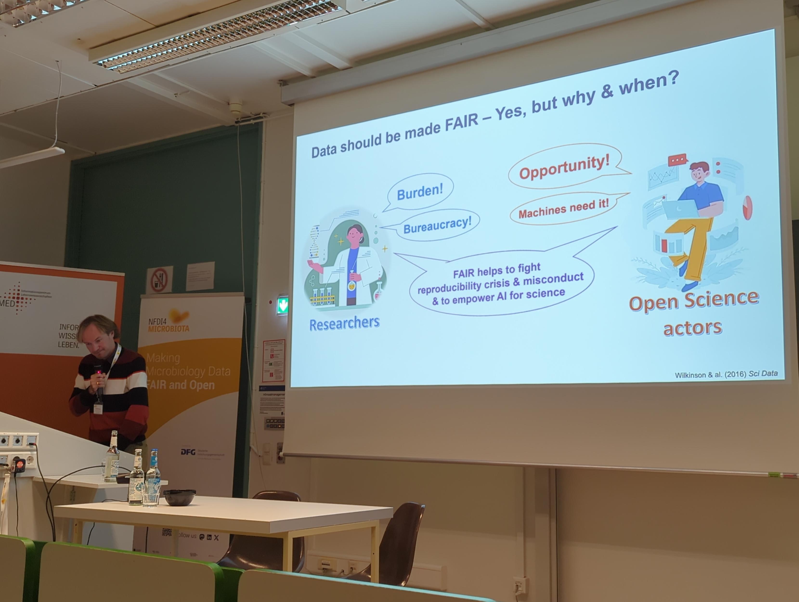 Alexandre Smirnov with presentation slides "Data should be made FAIR - Yes, but why & when"?

