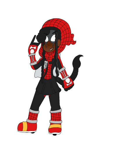 Bonnie Marsden in his own custom SpiderMan suit called the 01 Spider.