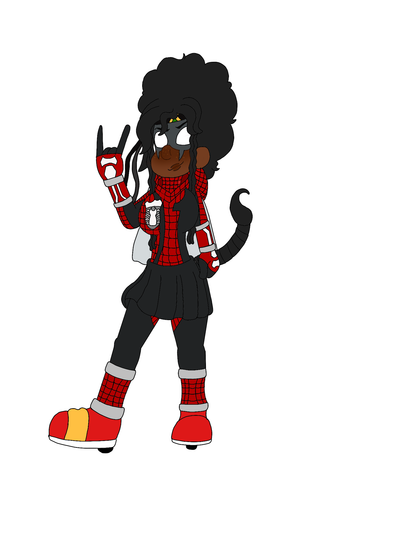 The 01 Spider with D cup breasts. (My first busty boy art)