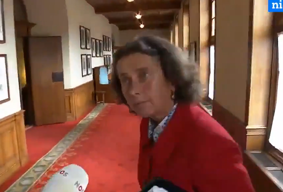 still uit video waarin Faber tegen beter weten in bleef volhouden dat haar tweet klopte
