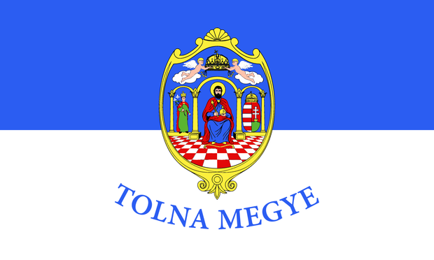 Flag of Tolna County, Hungary.