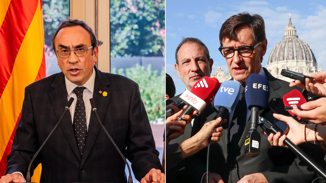 El president del Parlament i el de la Generalitat s'han referit als vuit anys del referèndum (Parlament de Catalunya/EFE)