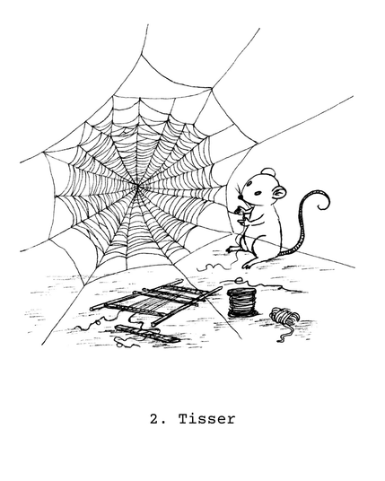 Inktober 2025 jour 2 : Tisser par Lysiane Binet