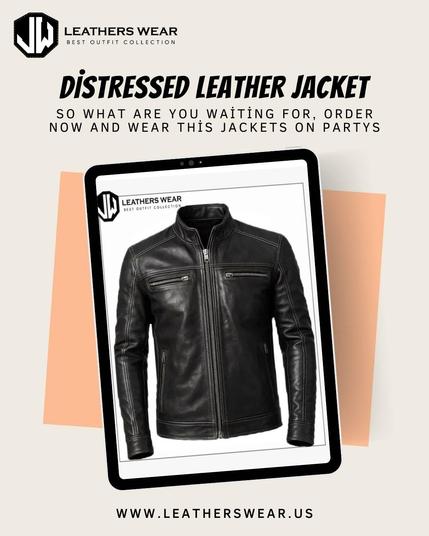 Distressed Leather Jacket