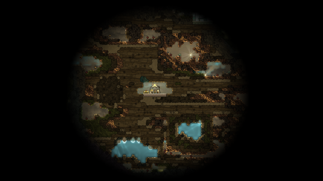 An Oxygen Not Included Screenshot: The starting biome. The temperate biome looks a little shallow, with only two h2o vacuoles, and seems slightly right-faced. Further exploration will yield more info.