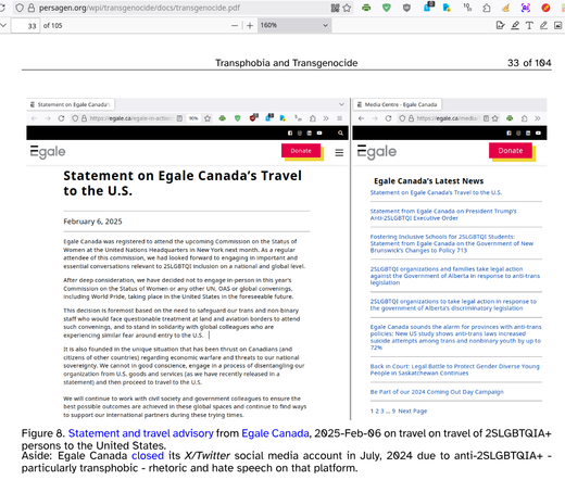 Canada cautions holders of passports w. X gender marker about U.S.
https://mastodon.social/@persagen/115311213436508455

🇺🇲 🇬🇧 #GOP #Christofascism #SCOTUS #antiLGBTQ #AmericanReich #AmericanGulag #AmeriKKKa #transgenocide
🇨🇦 #Poilievre #DanielleSmith #ScottMoe #Trumpism
🇨🇦 #Trumpism

🏳️‍⚧️ #TransLivesMatter #BlackTransLivesMatter #TransRights #TLM #BTLM
https://mastodon.social/@persagen/114186381298087870

#capitalism #inequality #DemocraticSocialism #justice

Wealth, power, and influence: Issues and solutions
https://persagen.org/wpi/
e-book (draft): https://persagen.org/wpi/docs/stuart-wpi.pdf

Transphobia and Transgenocide
https://persagen.org/wpi/transgenocide/

Transgenocide 🏳️⚧️
https://persagen.org/wpi/transgenocide/docs/transgenocide.pdf



