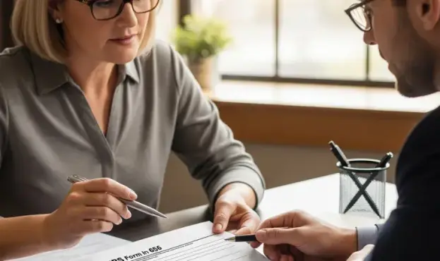 Woman going over what an Offer in Compromise is and how it offers tax relief