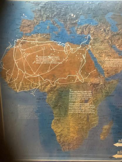 The #Sahara (/səˈhɑːrə/, /səˈhɛrə/) is a desert spanning across North Africa. With an area of 9,200,000 square kilometres (3,600,000 sq mi), it is the largest hot desert in the world and the third-largest desert overall, smaller only than the deserts of Antarctica and the northern Arctic.[2][3][4]
