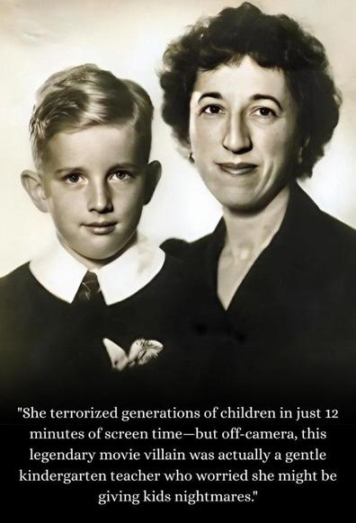 "She terrorized generations of children in just 12 minutes of screen time-but off-camera, this legendary movie villain was actually a gentle kindergarten teacher who worried she might be giving kids nightmares."