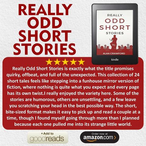 A graphic promoting Really Odd Short Stories