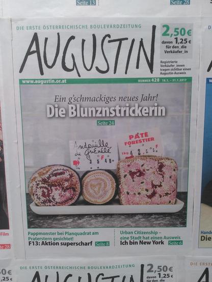 Augustin-Cover mit Werken der Blunznstrickerin