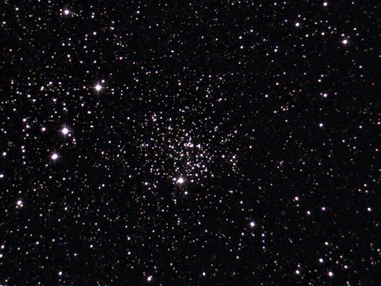 The M52 The Scorpion cluster - unprocessed image. M52 is nicknamed the Scorpion Cluster and has a very high number of variable stars, including pulsating B, Delta Scuti, and eclipsing binary stars. 