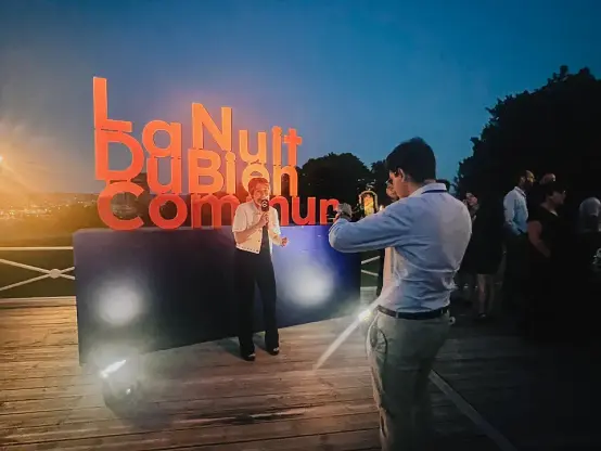La 4e édition de la Nuit du Bien Commun, levée de fonds organisée par le milliardaire ultra-conservateur Pierre-Edouard Stérin, au château des Deux Lions, près de Rouen, le 11 juin 2025.