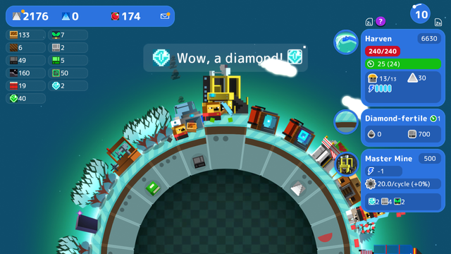Screenshot of A Planet of Mine a strategy video game on PC and Switch