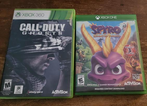 Two video games I bought at a garage sale