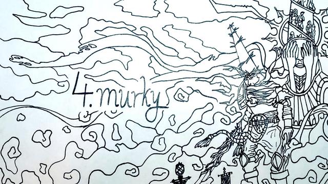 A fanart of the game "Blasphemous" with a murky background.