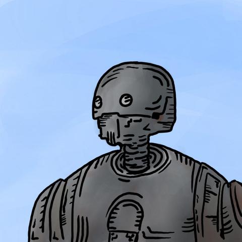 This is K-2SO from Star Wars, not The Iron Giant. Sigh...